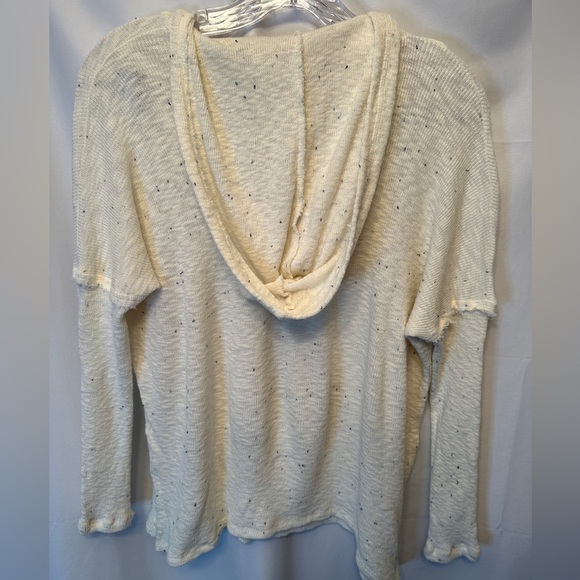 Billabong Beach Bliss Sweater with Hood Womens Size S/P White Cap Black Flecks - Picture 7 of 12